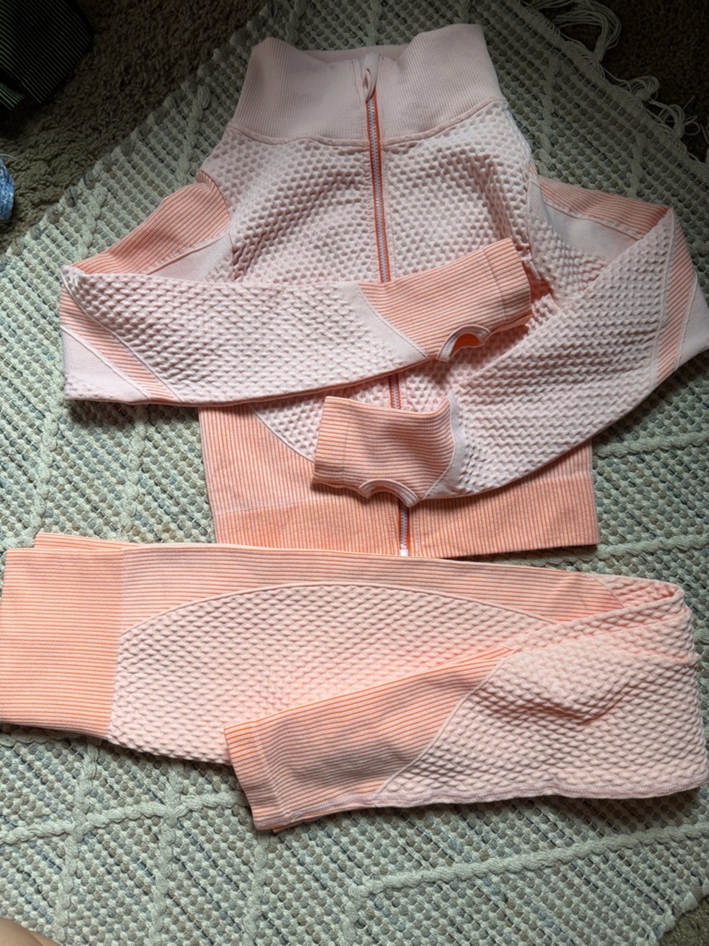 Pink long sleeve workout set